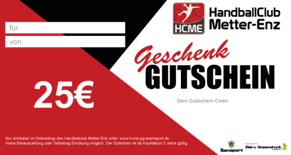 25,00€ Geschenk Gutschein
