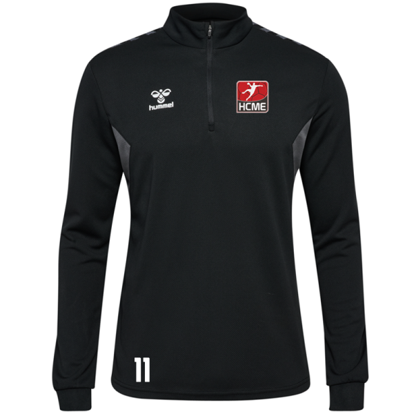HCME HMLAuthentic Half Zip Sweat - Kinder / Unisex / schwarz